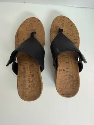Vionic Sandals Atlantic Anitra Wedge Thong Padded Comfort Travel Beach Black thumbnail 6