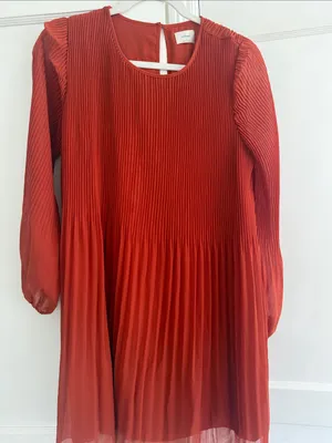 Wilfred Pleated Long-Sleeve Dress thumbnail 4