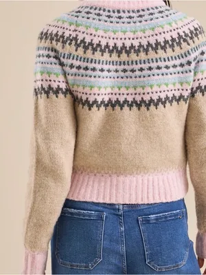 NEW Altar’d State Fairisle Button-up Cardigan Sweater Size Small NWT thumbnail 3