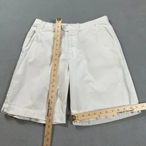 Vintage Abercrombie and Fitch Chino Shorts Womens 10 31W White High Rise Cotton thumbnail 4