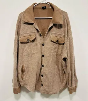 PacSun button up shirt jacket! Super soft casual sweatshirt coat size M/L! thumbnail 1