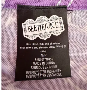 Beetlejuice Strange‎ and Unusual Purple Mesh Long Sleeve Crop Top Sandworm Small thumbnail 7
