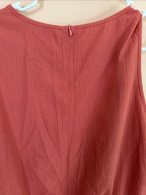 SHEIN Sleeveless Midi Dress with Side Knot in Rust thumbnail 6
