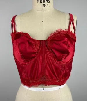 Victoria's Secret Dream Angels Red Satin Lace Bustier Corset Top 38DD/E85 thumbnail 1
