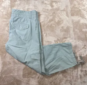 Tommy Hilfiger Light gray Utility Cargo Capris with Drawstring Ankles thumbnail 1