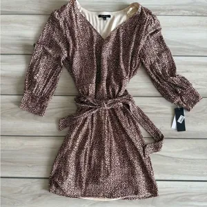 City Studio Leopard Dress Brown XL NWT thumbnail 2