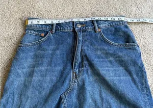 Zara Jean Skirt Womens Blue Y2K festival Denim Flat raw hem Front Mini medium thumbnail 12