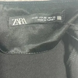 NWT Zara Black Satin One Strap Dress Size XS. Pearl strap with white heart beads thumbnail 9