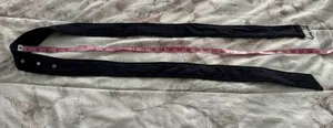 Navy Blue Canvas Fabric Belt with Silver Buckle, size 64” thumbnail 3