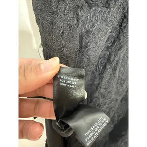 Lulus Joni Maxi Dress Women's Size Medium Black 3D Floral Applique Lace Slit NWT thumbnail 13