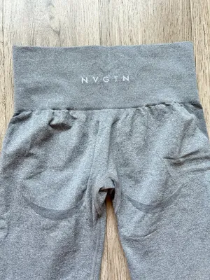 NVGTN Grey Mid Rise Contour 7/8 Leggings Size XS Workout Athletic Activewear thumbnail 5