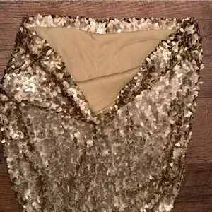 Sparkle & Fade Gold Sequin Strapless Party Dress thumbnail 10