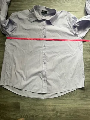 White Fox Lavender Oversized Black Long Sleeve Cotton Button Down Preppy S/M thumbnail 8