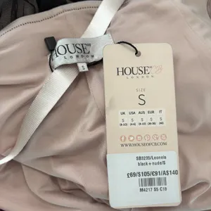 House Of‎ CB London Dress Small Black Strapless Mini Bodycon Cocktail Whimsigoth thumbnail 10