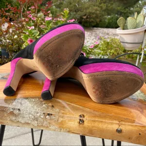 VINCE CAMUTO Black and Purple Suede Mary Jane Platform Pump Heel Size 6 thumbnail 8