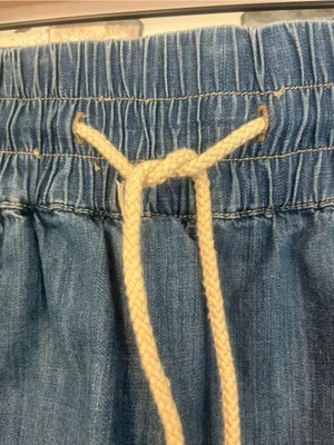 We The Free Free People Indigo Denim Elastic Waist Mini Skort thumbnail 4