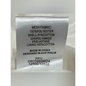MESHKI‎ FRAN RUCHED COTTON MINI DRESS WHITE Strapless Drop Waist Bridal M NWT thumbnail 6