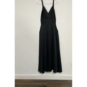 Trashy Diva Black Maxi Dress Size XS 100% silk thumbnail 2