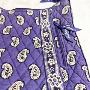 Vera Bradley Simply Violet Purple Paisley Quilted Shoulder Bag Retired Pattern thumbnail 3