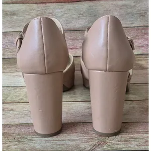 Naturalizer Bandele Nude Taupe Neutral Mary Jane Heels Womens 8.5M Block Heel thumbnail 8