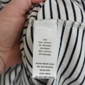 Things Between Maxi Dress Navy White Striped Ribbed Scoop Neck Minimalist Casual thumbnail 6