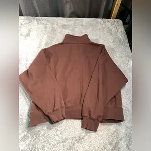 Fabletics Brown Half-Zip Sweatshirt XXL/1X thumbnail 6