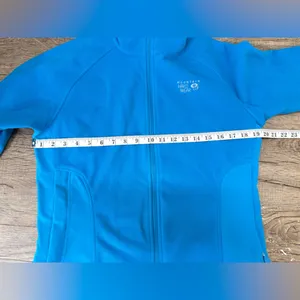 Mountain Hardwear Principia Full Zip Hood Blue Softshell Jacket - Women’s Medium thumbnail 4