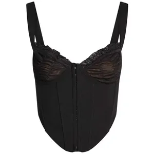 I am Gia I.am.Gia Elegant lace trim Black Corset Top thumbnail 2