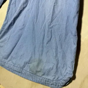 Old Navy Women's Chambray Shirt Dress Size L Blue Denim Look Long Sleeve thumbnail 4