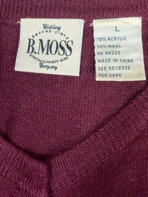 Tailor B. Moss Burgundy Floral Button-Front Cardigan thumbnail 5