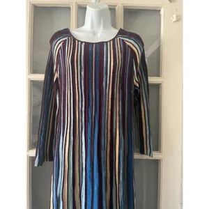 Anthropologie‎ Moth Striped High Low Dress thumbnail 6