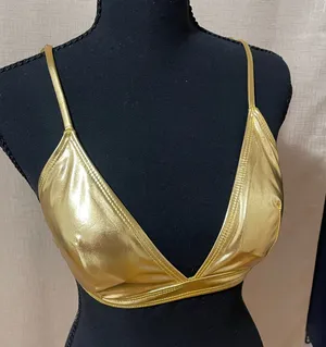 Triangle bralette Gold Size M thumbnail 1