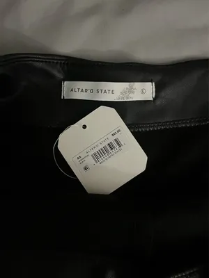 Altar'd State Vegan Leather Skort thumbnail 6