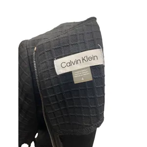 Calvin Klein SKU 498 Black Textured Short Sleeve Sheath Dress Size 4 thumbnail 7