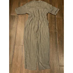 Calvin Klein Utility Jumpsuit 8 Olive Green Military Safari Button Front Pocket‎ thumbnail 8