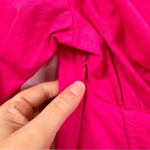Urban Outfitters Hot Pink Long Sleeve Mini Dress Womens XS Barbie Core Collared thumbnail 10