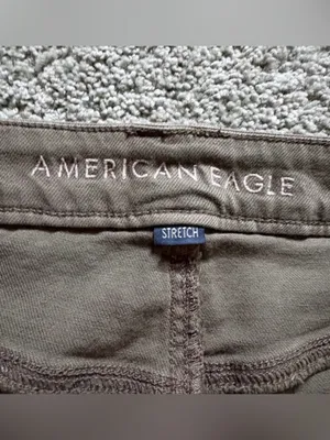 American Eagle Low Rise Baggy Wide Leg Green Pants Jeans Womens Size 12 Stretch thumbnail 8