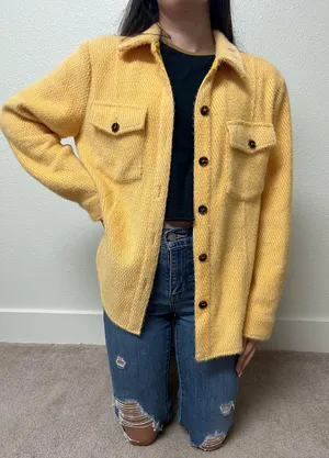 Skies Are Blue Yellow shirt jacket thumbnail 1