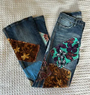 Custom Made One of a Kind Patchwork Jeans thumbnail 1