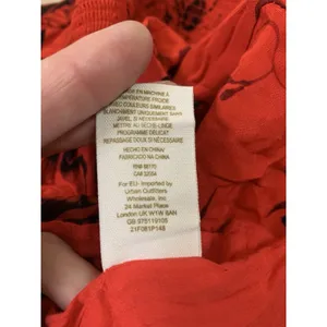 Free People 0 Red Black Floral Romper Mini Dress Y2K Coquette Cottagecore thumbnail 7