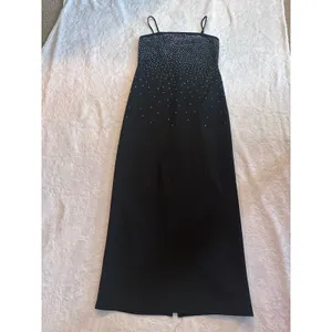 Onyx Nite Black Silver Sequin Strapless Evening Dress~ Size 10 thumbnail 7