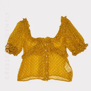 SÉZANE Wood Top, Printed Peas Saffron, FR36/US4 thumbnail 13