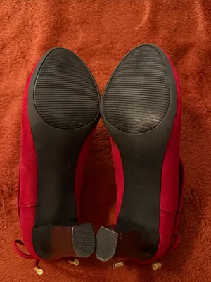 Coach Red Suede Ankle Booties thumbnail 4
