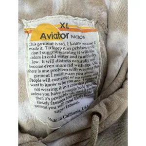 Aviator Nation Hand Dyed Relaxed Pullover Hoodie Sweatshirt Tie Dye Sand Size XL thumbnail 9