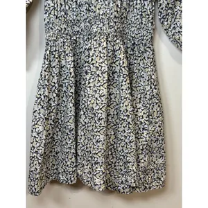 Apiece Apart Dress Womens XS Black Yellow Floral Organic Cotton Mini Summer thumbnail 6