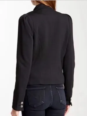 Mischa Barton Mary Jane Cropped Double Breasted Blazer Jacket Black thumbnail 5