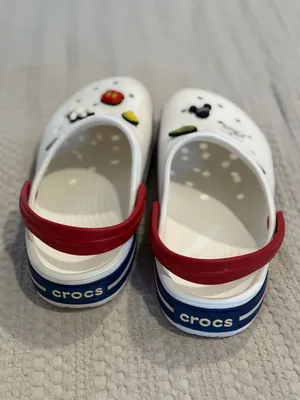 Crocs Crocband Clog White Red Blue with Disney Jibbitz Charms thumbnail 4