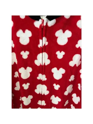 Disney Minnie Mouse Pajama Onesie L Red Black thumbnail 4