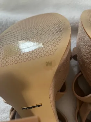 Gianni Bini Beige Suede Strappy Platform Sandal thumbnail 9