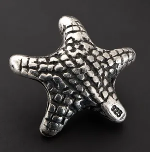 Vintage Sterling Silver Starfish Charm Fits Most Snake Charm Bracelets thumbnail 1
